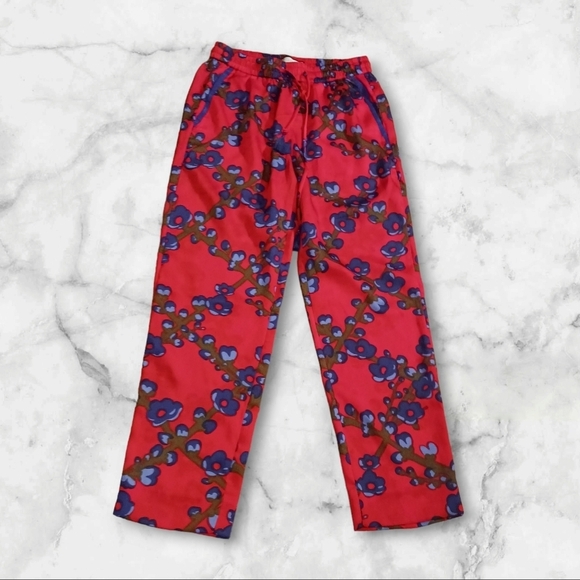 J. Crew Bloomcore Pants Lattice Floral Sold out Style Ladies 0 NWT Funky ARTSY - Picture 1 of 4